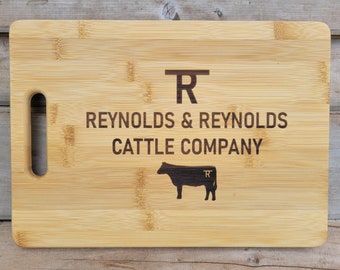 Cattle Brand Gift, Cattle Company Gift, Gift to Ranch Hand, Livestock Brand Gift, Ranch Gift, Cattle Brand Gift, Custom Cutting Board