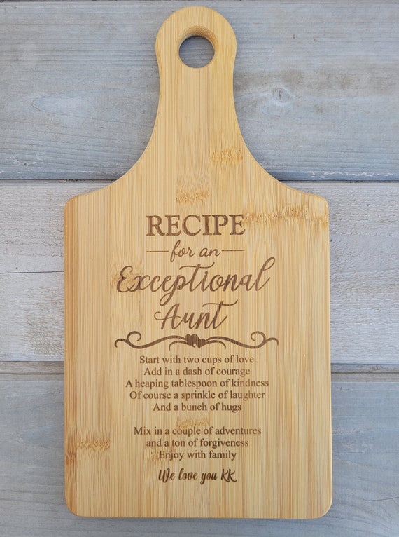Gift for Aunt, Exceptional Aunt Gift, Aunt Gift, Thank You Aunt Gift,  Personalized Cutting Board 