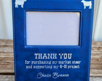 Market Animal Buyer Thank you Gift 4-H Thank you Gift Fair Auction Gift Livestock Thank you Gift Gift for Steer Buyer Custom Picture Frame