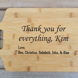 Thank you Gift, Employee Thank you Gift, Gift for Retirement, Retirement Party Gift, Appreciation Gift, Personalized Cutting Board