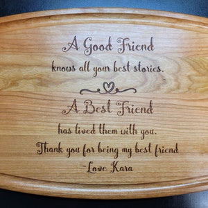 Friendship Gift, Friend Gift, Friend to Family Gift, Best Friend Gift, Thank you Gift, Gift for Friend, Personalized Cutting Board