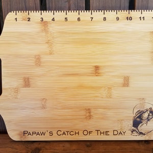 Fisherman Gift Personalized Bass Fishing Cutting Board Christmas Gift Birthday Gift Father&#39;s day Gift Fishing Gift Fish Fillet Gift