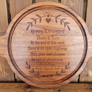 Retirement Gift, Employee Leaving Gift, Thank you for your service gift, Happy Retirement Gift, Personalized Cutting Board