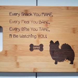 Pet Owner Gift Personalized name & Dog Breed Bamboo Cutting Board for Dog Lover Owner Pet gift