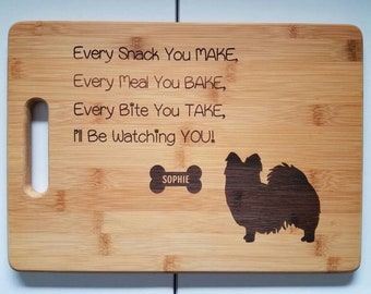 Pet Owner Gift Personalized name & Dog Breed Bamboo Cutting Board for Dog Lover Owner Pet gift