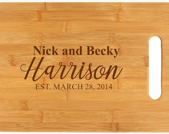 Personalized Cutting Board - Engraved Cutting Board, Custom Cutting Board, Wedding Gift, Housewarming Gift, Anniversary Gift, Engagement