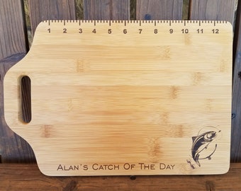 Fish Shaped-Daily Bread Wood Engraved Cutting Board Personalized