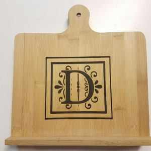 Custom Recipe holder - Personalized Cookbook Stand - Engraved Custom Tablet stand - Tablet holder - Recipe stand - Anniversary Wedding Gift
