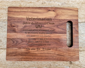 Equine Veterinarian Gift Personalized Cutting Board Veterinarian Gift Equine Vet Gift Horse Doctor Gift Vet Clinic Gift Thank you Vet Gift