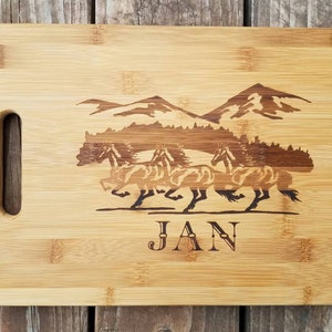 Horse Gift ∙ Equestrian Gifts ∙ Horse Lover Gift ∙ Cowgirl Gift ∙ Trail Riding Gift ∙ Horse Show Gift, Rodeo Gift, Custom Cutting Board