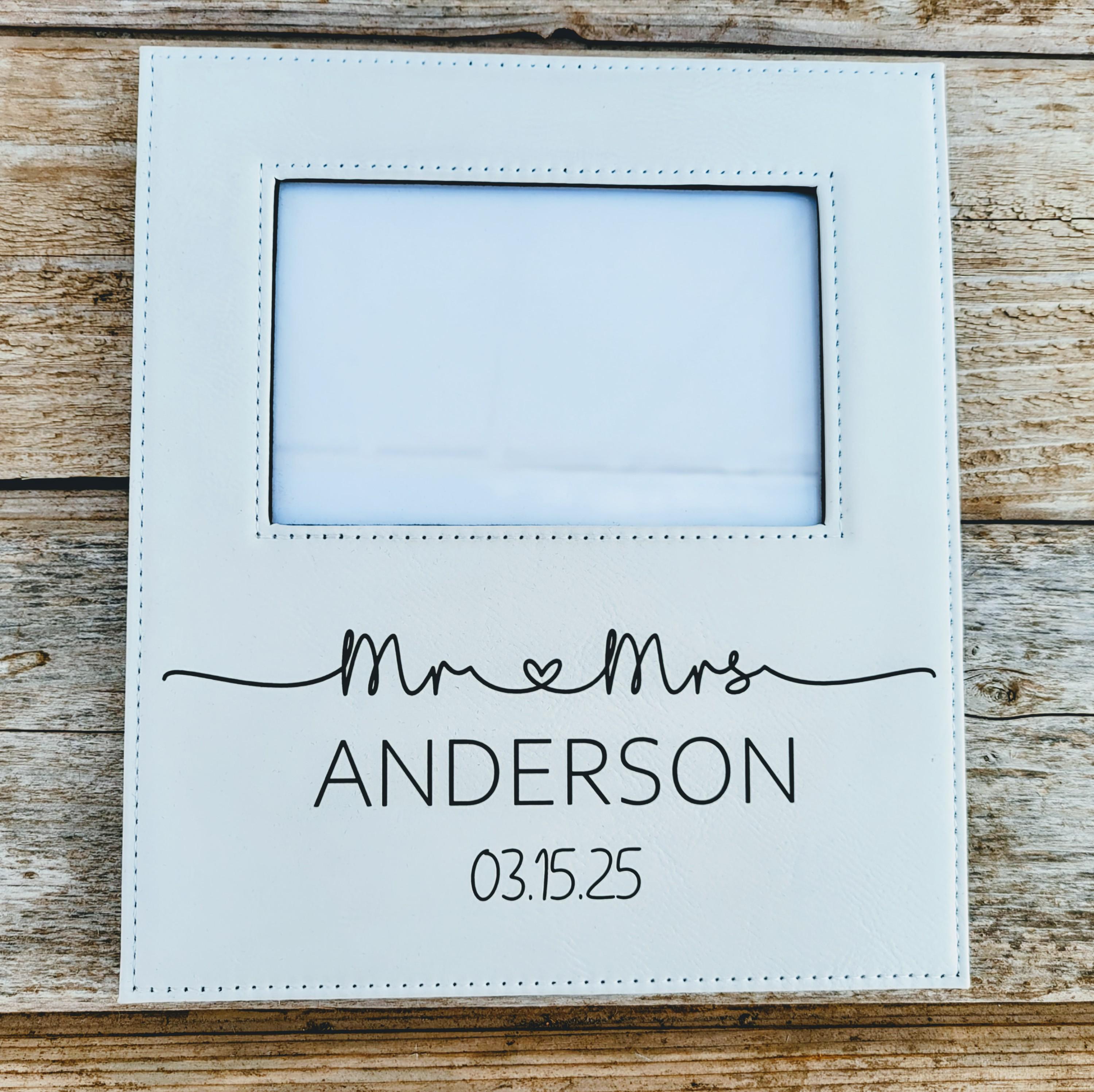 Webding Frame Personalized Wedding Frame Wedding Gift Rustic Frame Two