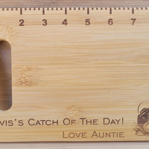 Fisherman Gift Personalized Bass Fishing Cutting Board Christmas Gift Birthday Gift Father&#39;s day Gift Fishing Gift Fish Fillet Gift