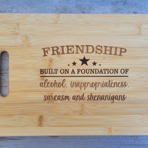 Friendship Gift, Friend Gift, Friend to Family Gift, Best Friend Gift, Thank you Gift, Gift for Friend, Personalized Cutting Board