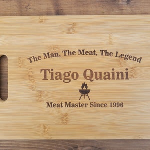 Father's Day Gift, Gift for Meat Master, Gift for Dad, Gift for Griller, The Man, The Meat, The Legend, Custom Cutting Board