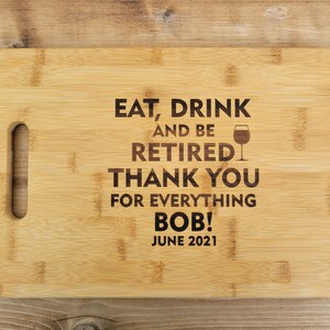 Retirement Gift, Employee Retirement Gift, Gift for Retirement, Retirement Party Gift, Personalized Cutting Board