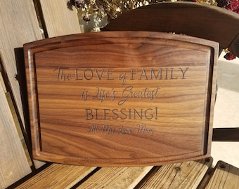 Family Gift, The Love of Family is Life's Greatest Blessing Gift, Family Christmas Gift, Thank you Family Gift, Personalized Cutting Board