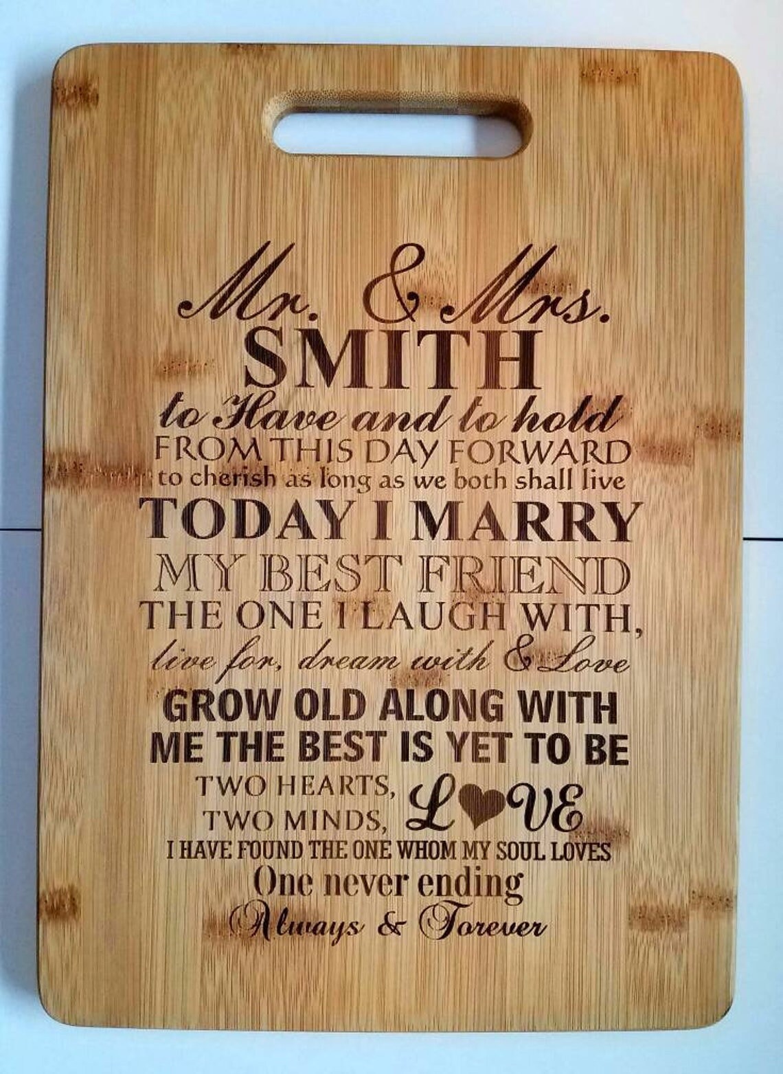 Gift for Bride and Groom, Anniversary Gift, Wedding Gift, Gift for Wedding Couple, Personalized Cutting Board