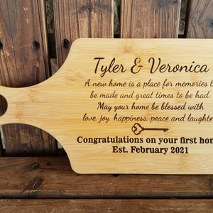 Realtor Closing Gift, First Time Home Buyer gift, Thank You Gift, Business Gift, Gift for Client, Homeowner Gift, Personalized Cutting Board