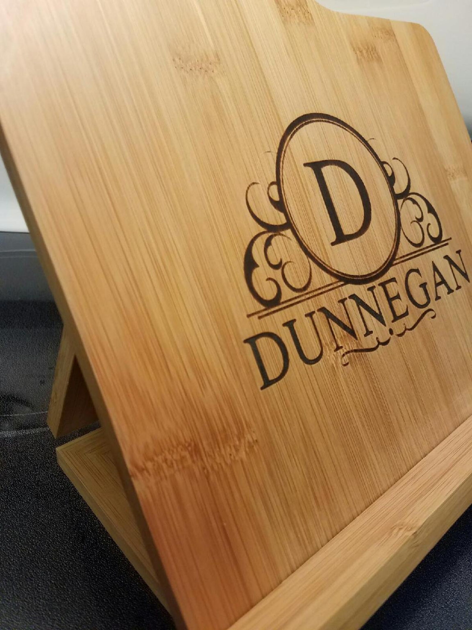 Personalized Engraved Chef Easel Recipe Book Stand Cutting Etsy