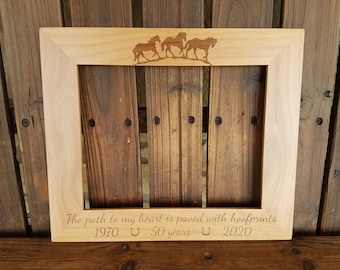 Anniversary Gift, Horse Gift, Ranch Gift, Western Gift, Country Gift Trail Riding Gift Personalized Picture Frame Gift Cowgirl & Cowboy Gift