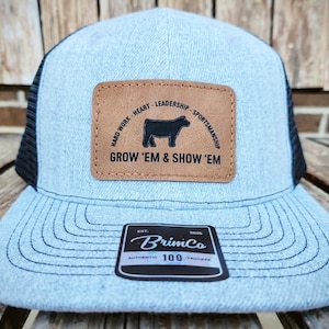 Gorra de camionero clásica personalizada, gorra de exhibición de animales, gorra de camionero para ganado "Críalos y exhibelos", gorra de exhibición de ganado, gorra de exhibición 4H, gorra de exhibición de ganado