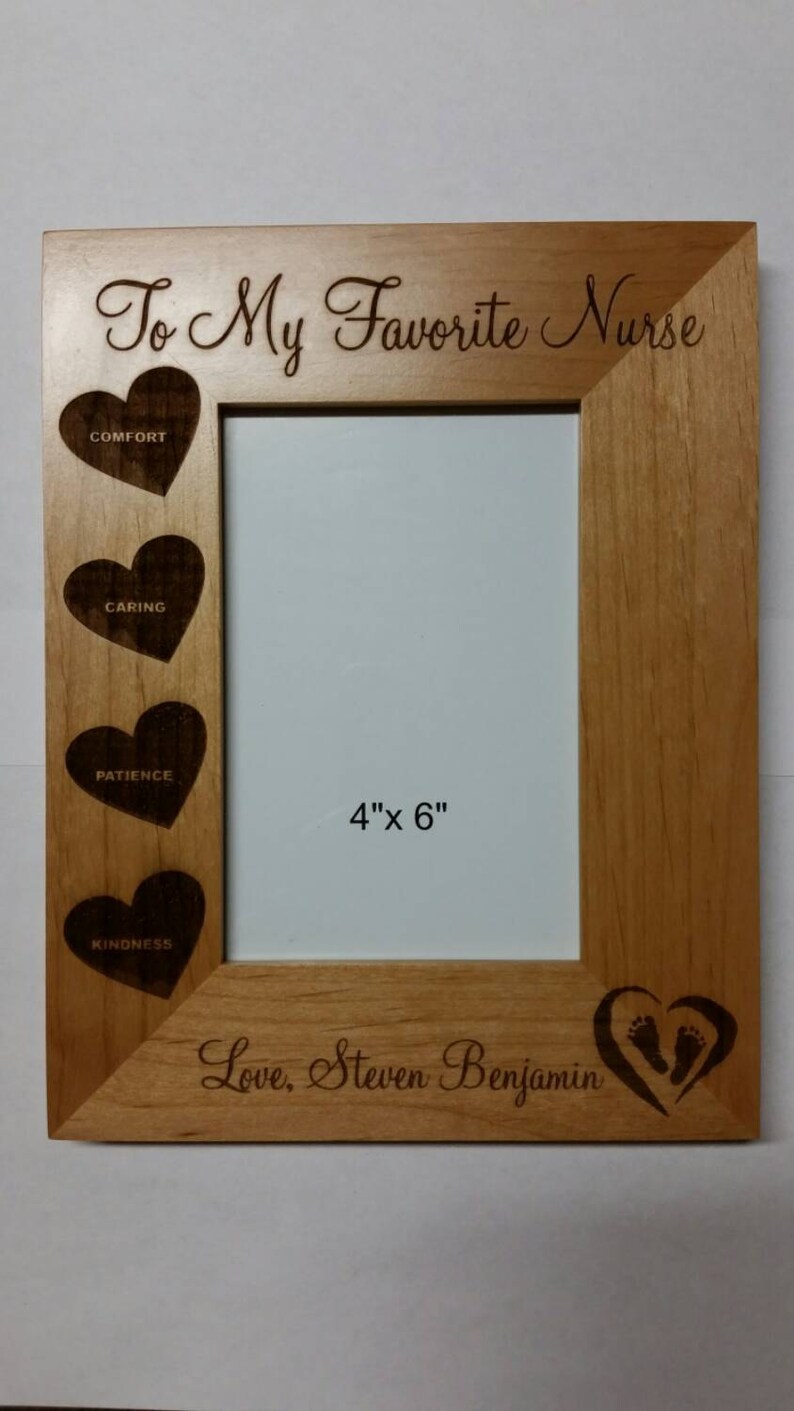 Personalized laser engraved wood Picture frame from baby to Etsy