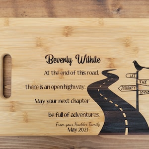 Retirement Gift, Gift for Employee Retirement Party Personalized Cutting Board Employee Boss Company Friend School Retirement Thank you Gift