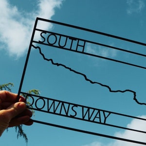 South Down&#39;s Way Stahlwanderweg Kunstwerk