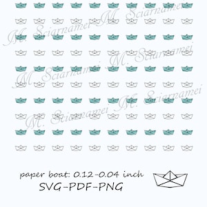 modello nail art, barchetta carta da stampare , pdf, svg ,png, file scalabile, decalcomania, adesivi unghie