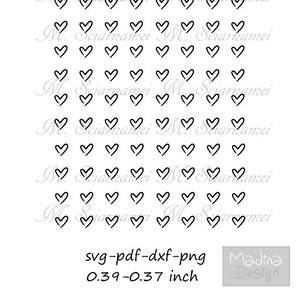 Download Flowers Template Nail Art 64 Heart Nail Stickers For Nail Etsy