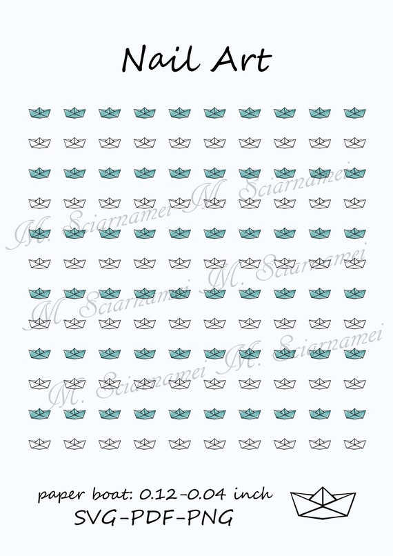 Download Nail Design Paper Boat Nail Stickers For Nail Art Vinyl Etsy