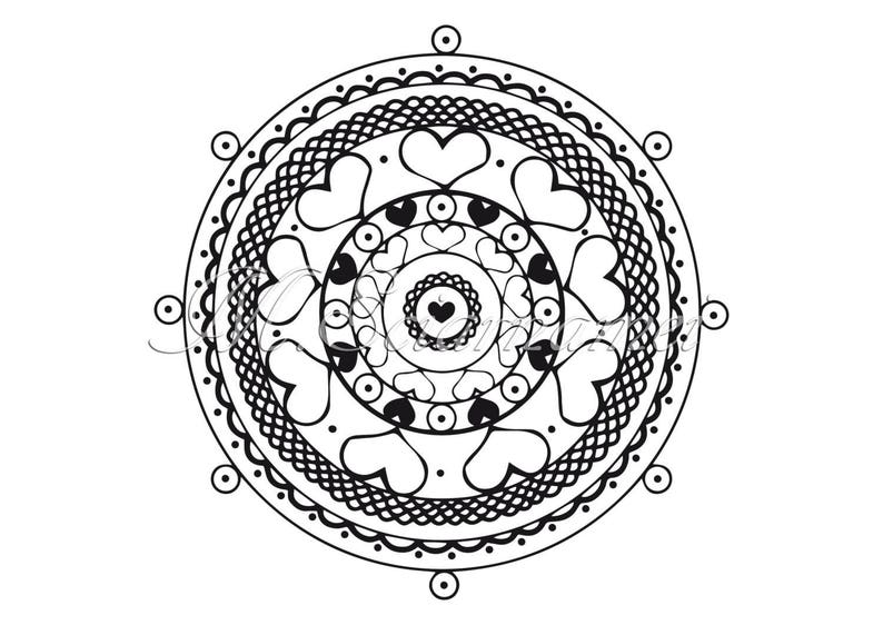 Mandalas Af Te Drukken Set Van 9 Rijen Kleurplaten Etsy