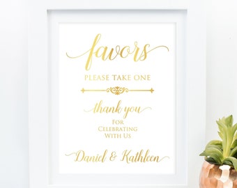 Wedding Favors Sign, Ceremony Favors Decor, Wedding Guest Favors, Reception Guest Gifts, Please Take One, Aesthetic Wedding Sign Decor