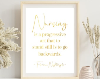 Nursing Quote Wall Art, Gift for Nurses, Motivating Words Poster, Inspirational Words Caregiver, Healthcare Home Decor, Nurse Art Gift