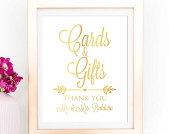 Cards and Gifts Wedding Sign, Thank You Sign, Ceremony Gifts Table, Aesthetic Reception Decor, Wedding Signage, Birthday Party Table Decor