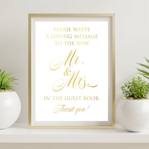 Please Sign Our Guestbook, Wedding Guest Book Sign, Gold Foil Print, Rose Gold Wedding Sign, Wedding Guestbook, Wedding Decorations