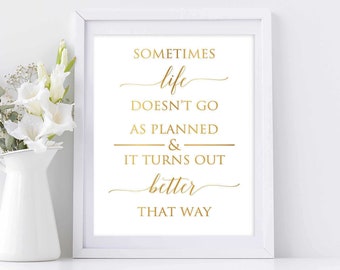 Positive Quotes Wall Art Motivational Quote, Gold Foil Print, Inspirational Gifts, Custom Quote Print Inspirational Quotes, Success Sayings