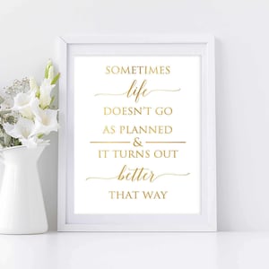 Positive Quotes Wall Art Motivational Quote, Gold Foil Print, Inspirational Gifts, Custom Quote Print Inspirational Quotes, Success Sayings