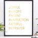 claudiaphoenix reviewed Joyful Scripture Wall Art, Romans 12 12 Bible Verse Prints Poster, Gold Foil Print, Home Decor Christian Gifts for Office Dorm or Bedroom