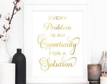 Gold Foil Quote | Etsy