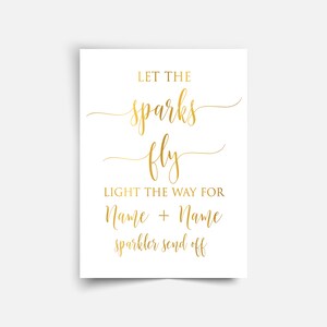 Personalized Wedding Send Off, Custom Wedding Art, Guest Exit Sign, Ceremony Light Sign, Sparklers Send Off, Minimalist Art Signage image 2