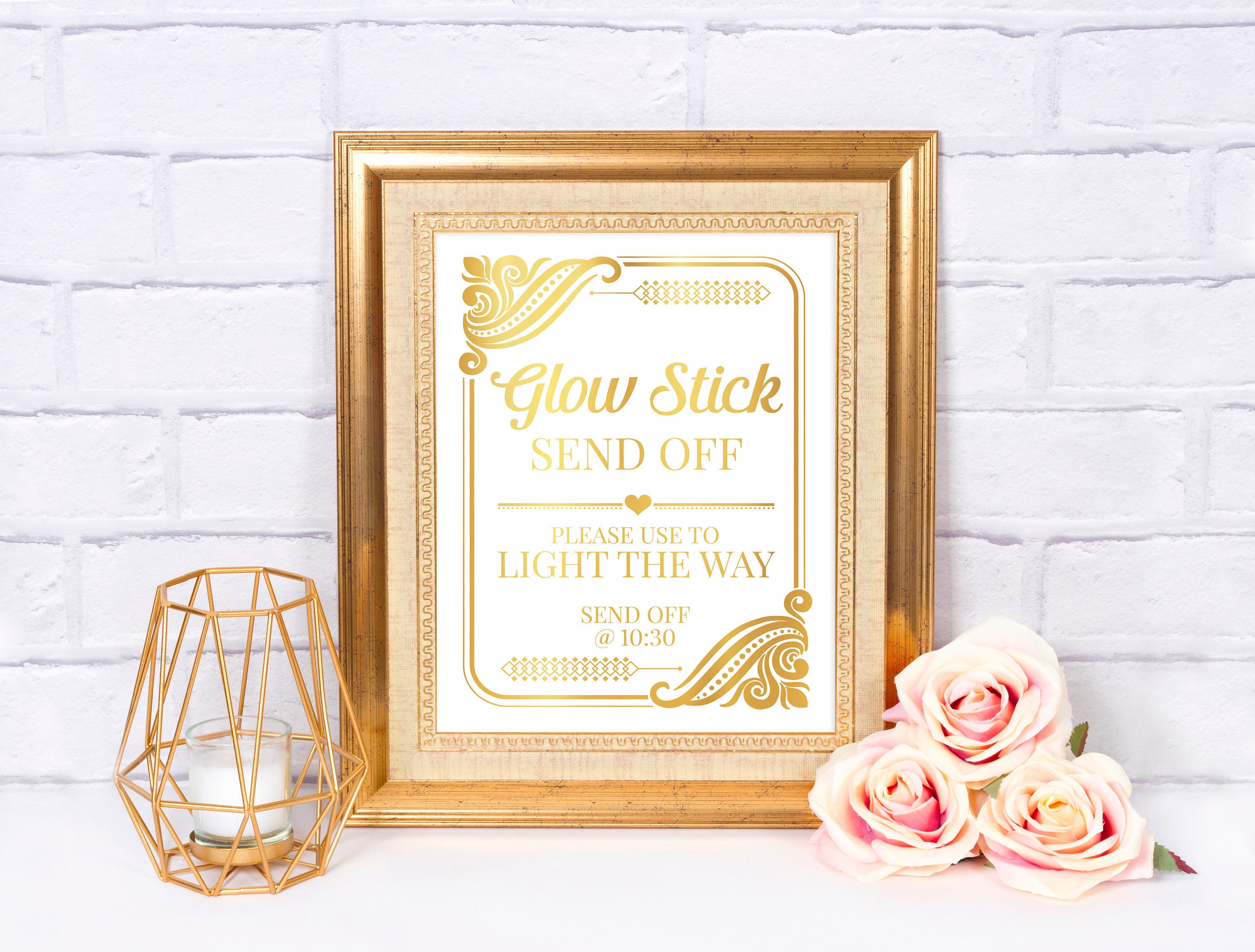 Let Love Glow Sign, Sparklers Sign, Glow Stick Wedding Sign Template, Glow  Sticks Send off Template, Wedding Glow Sticks Sign Celine 