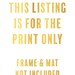 Gold Foil Custom Quote Print, Personalized Gift Custom Sign Home Decor ...