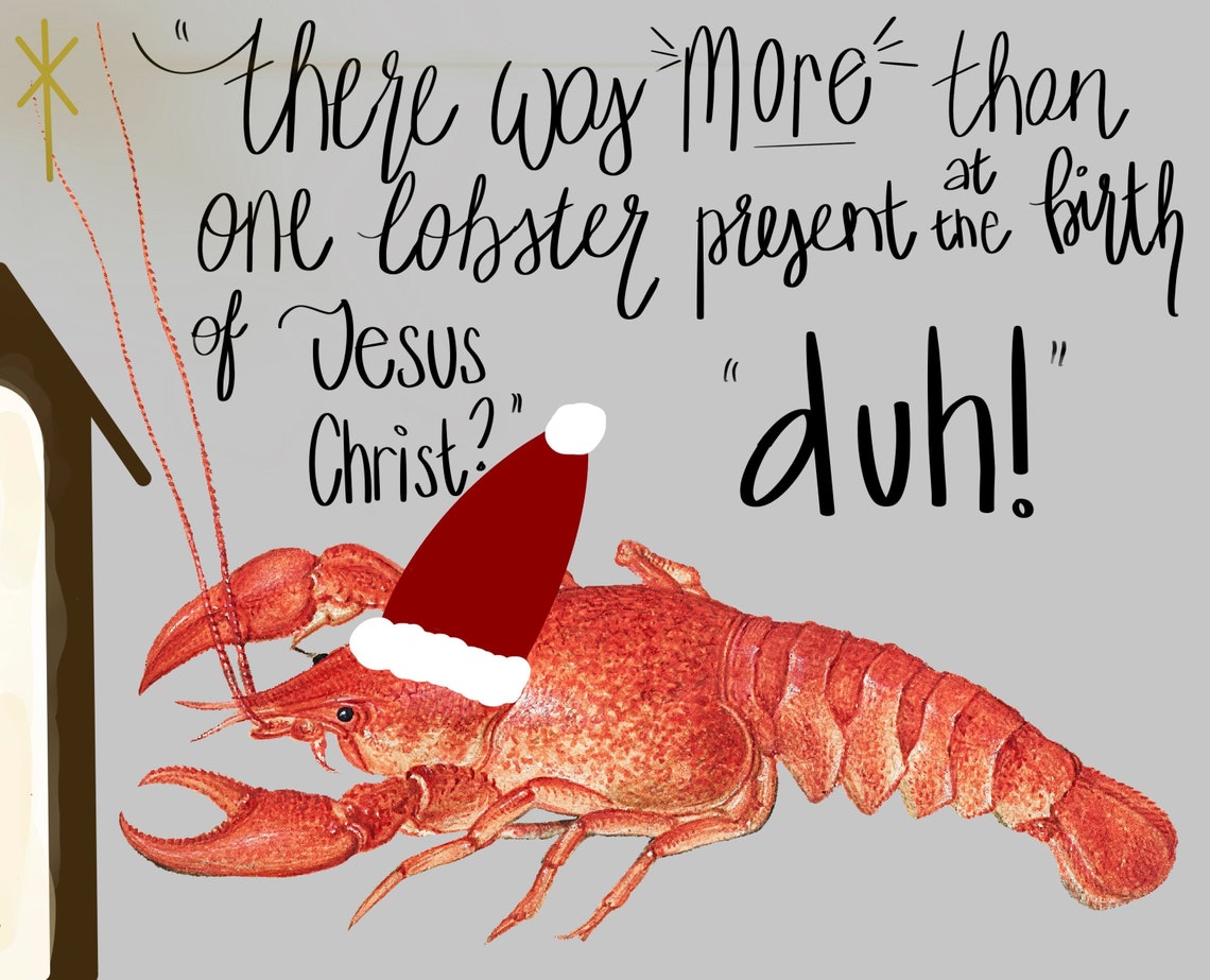Lobster quote from Love Actually print Etsy