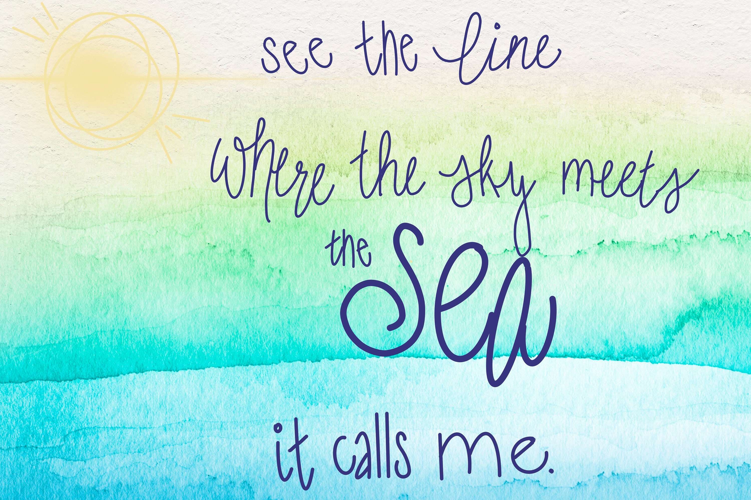 The sea it calls me digital download Moana Etsy