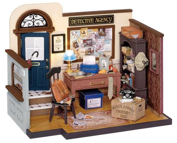 Moses Detective Agency DIY Miniature House Kit DG157 - Etsy 日本