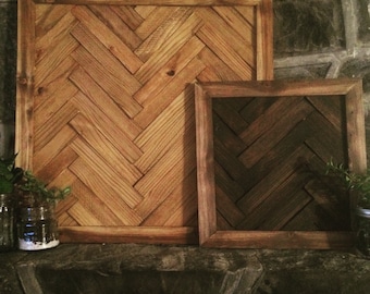 Herringbone Wood Wall Art