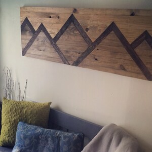 Wood Wall Art Mountain Range image 1