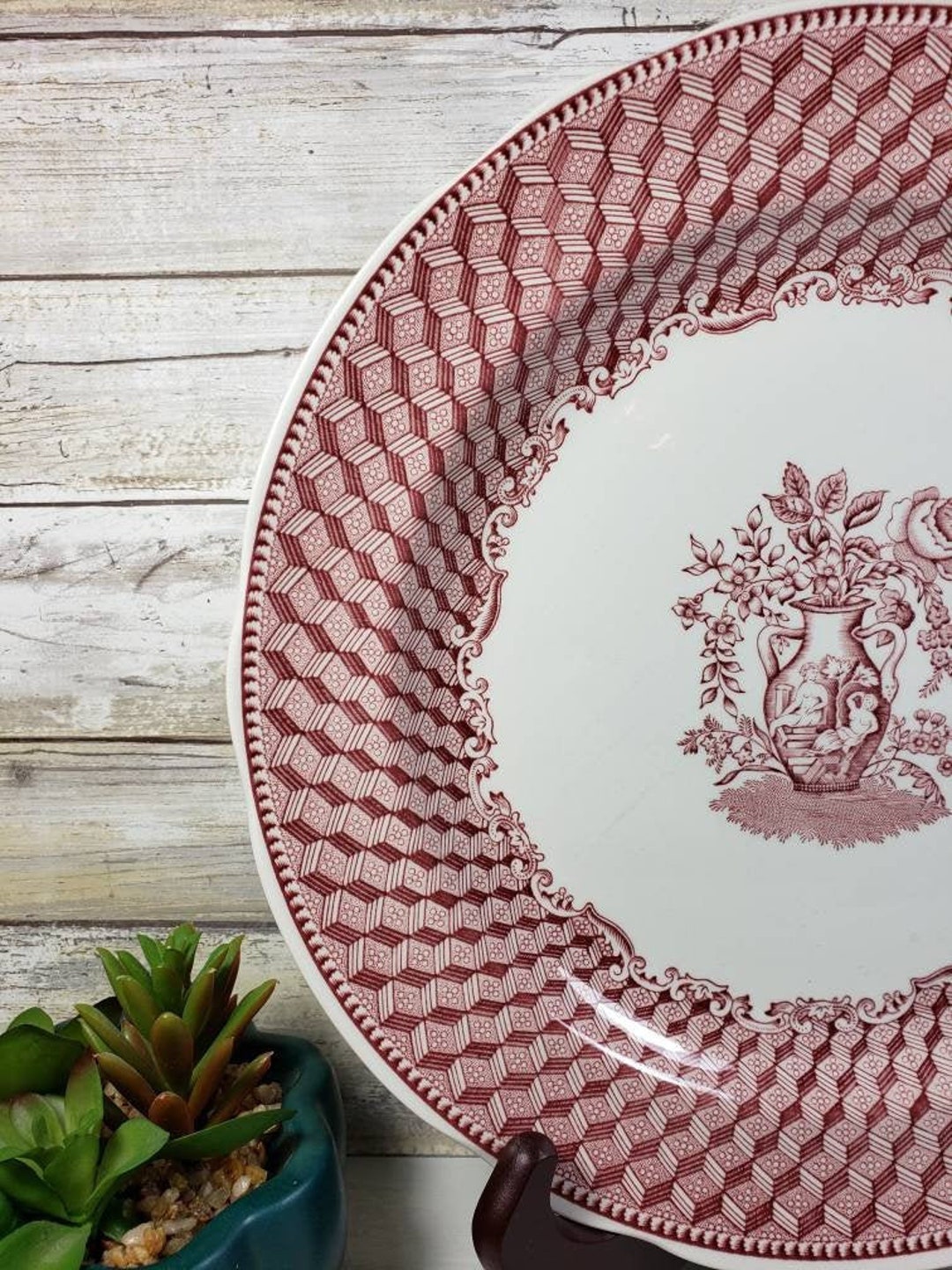 Portland Vase by Spode Archive Collection Victorian Series Pink Red