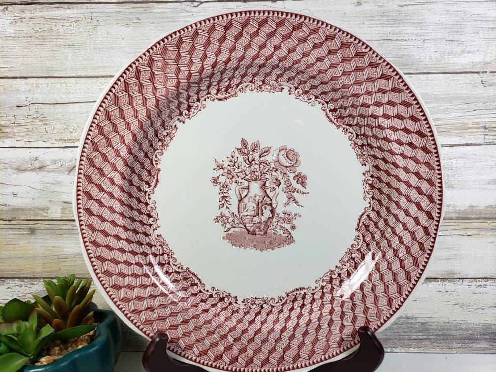 Portland Vase by Spode Archive Collection Victorian Series Pink Red